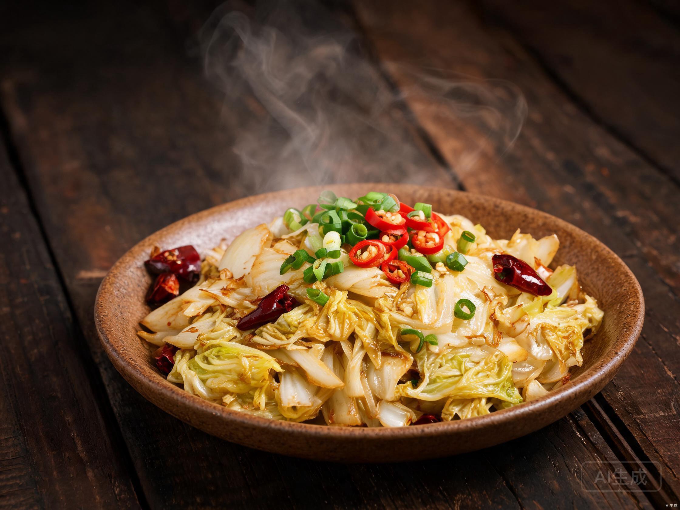 Finished dish — Dry Pot Cabbage