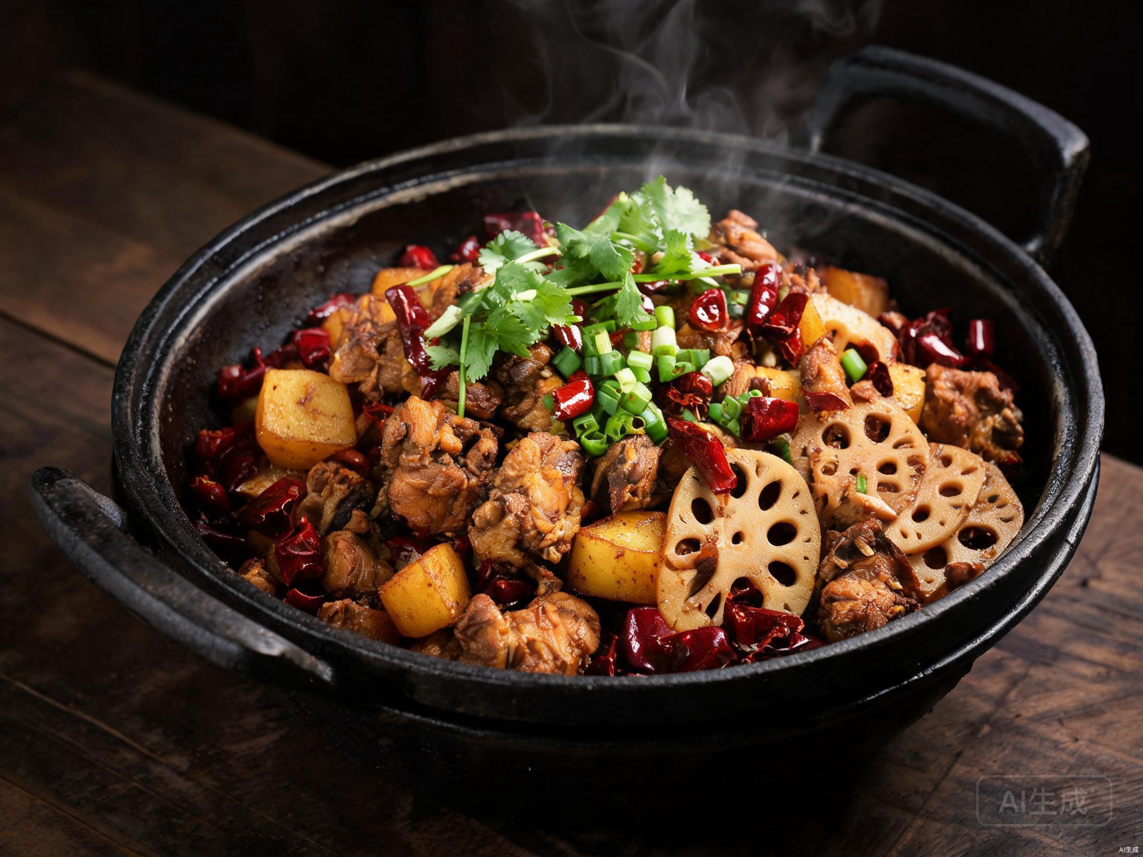 Finished dish — Dry Pot Chicken