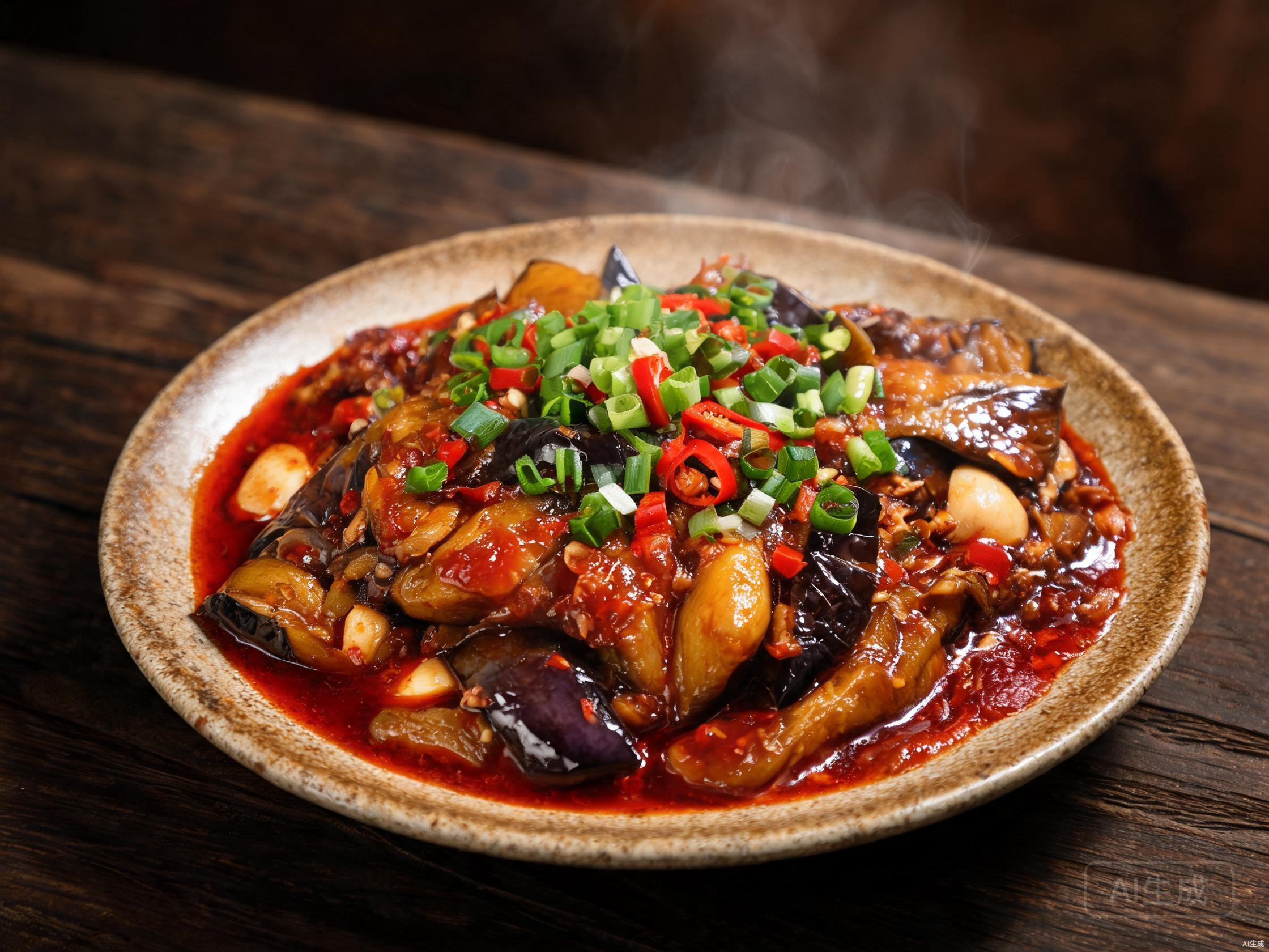 Finished dish — Spicy Eggplant Hunan