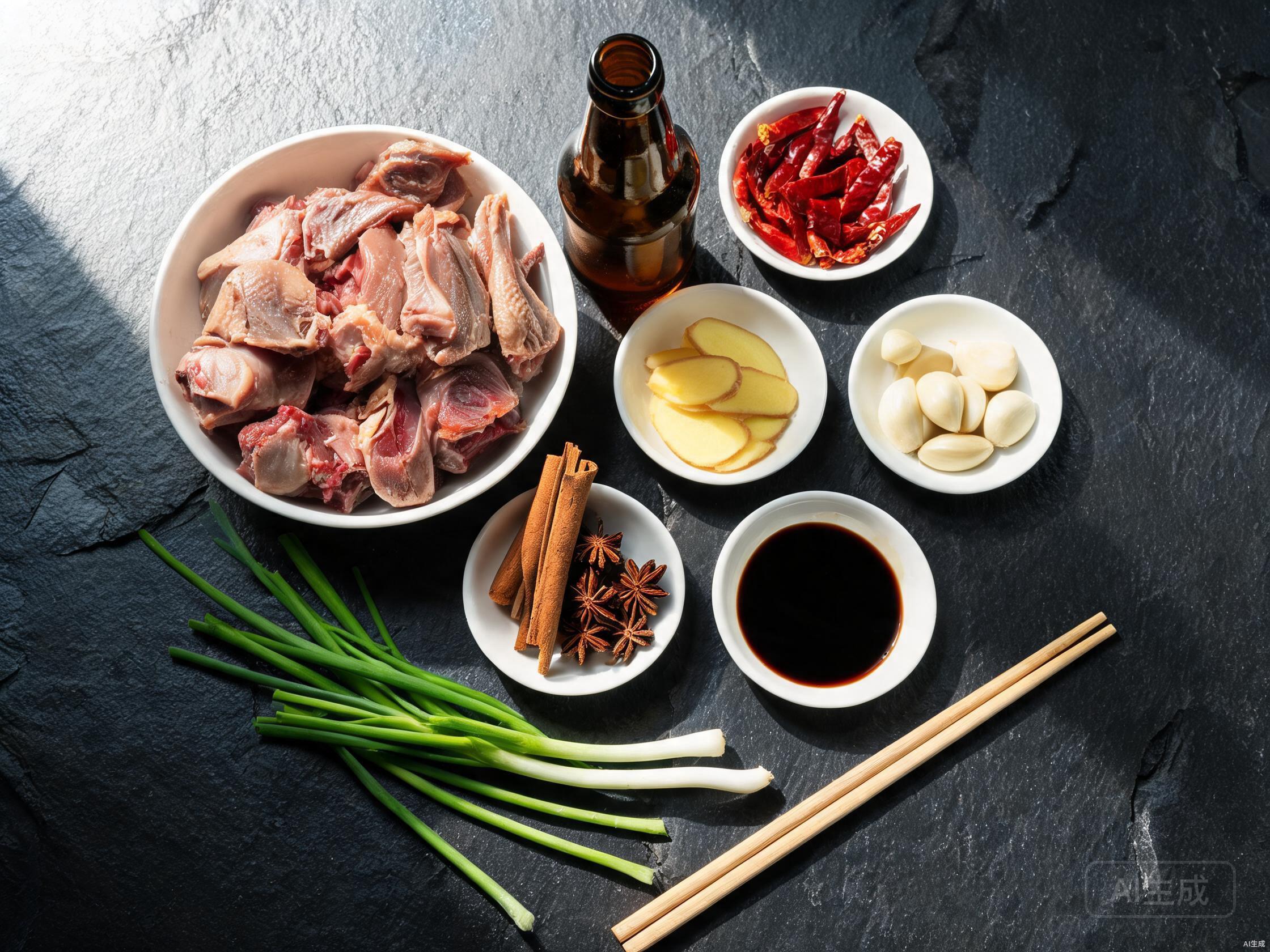 Raw ingredients for Beer Duck