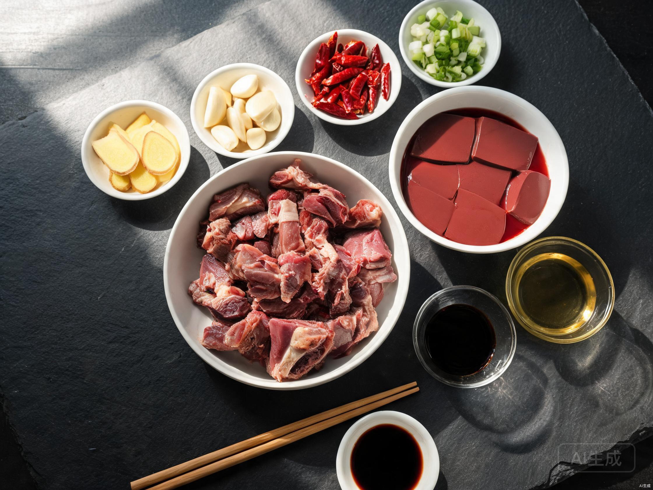 Raw ingredients for Yongzhou Blood Duck