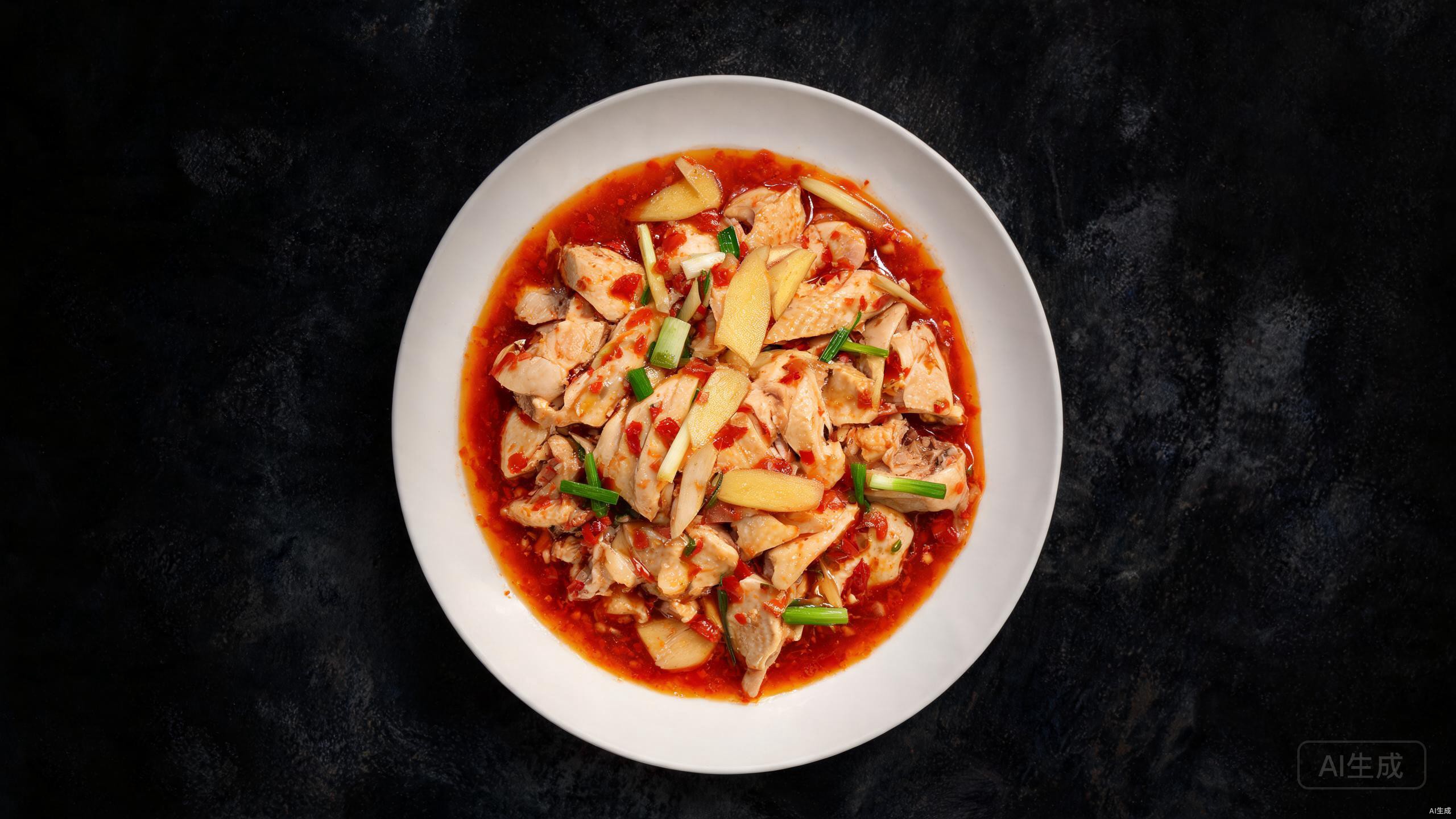 Dong'an Chicken with red chili vinegar sauce