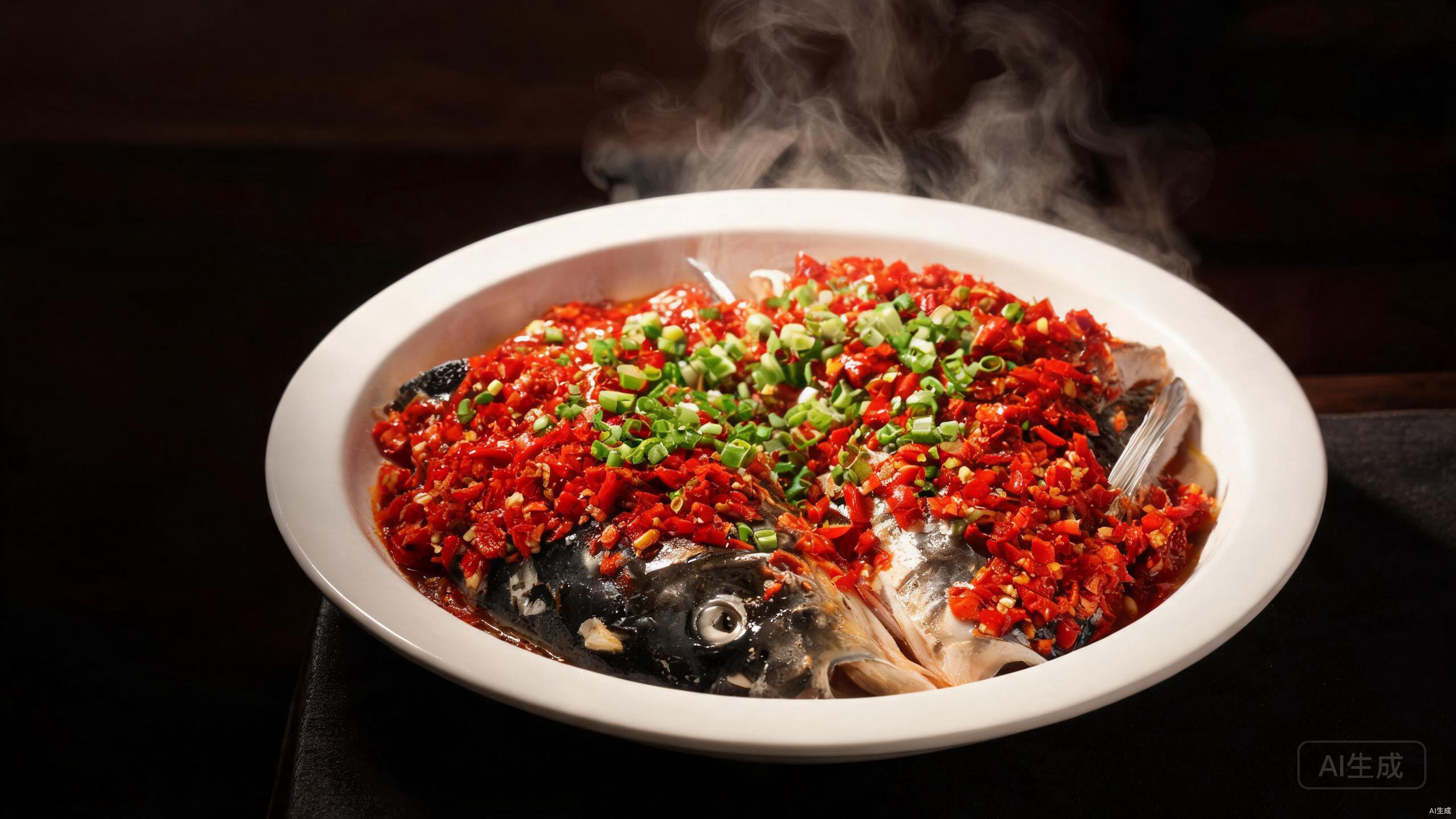 Steamed Fish Head with Duo Jiao