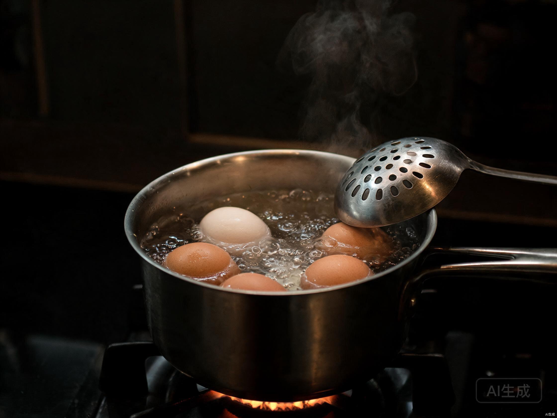 Boil eggs until hard