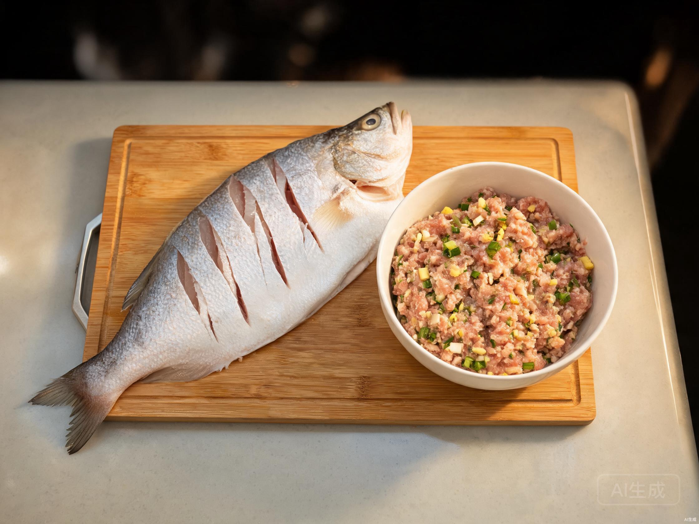 Prepare and stuff the fish