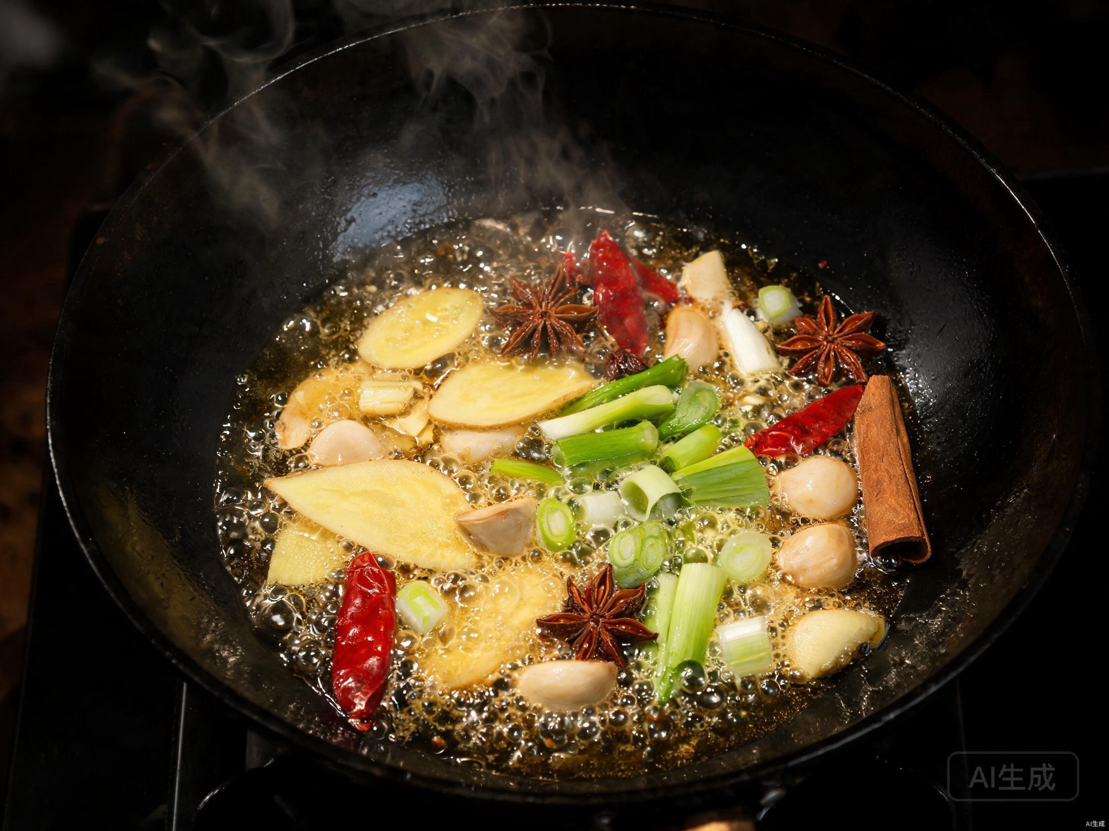 Build flavor base with aromatics