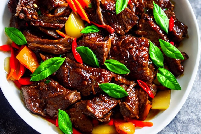 Prepare aromatics. Slice the ginger, garlic, and chilies. If using dried chilies, soak them in warm