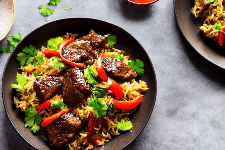 Stir-fry the meat. Heat a wok until smoking hot. Add oil, swirl to coat, then add the marinated meat