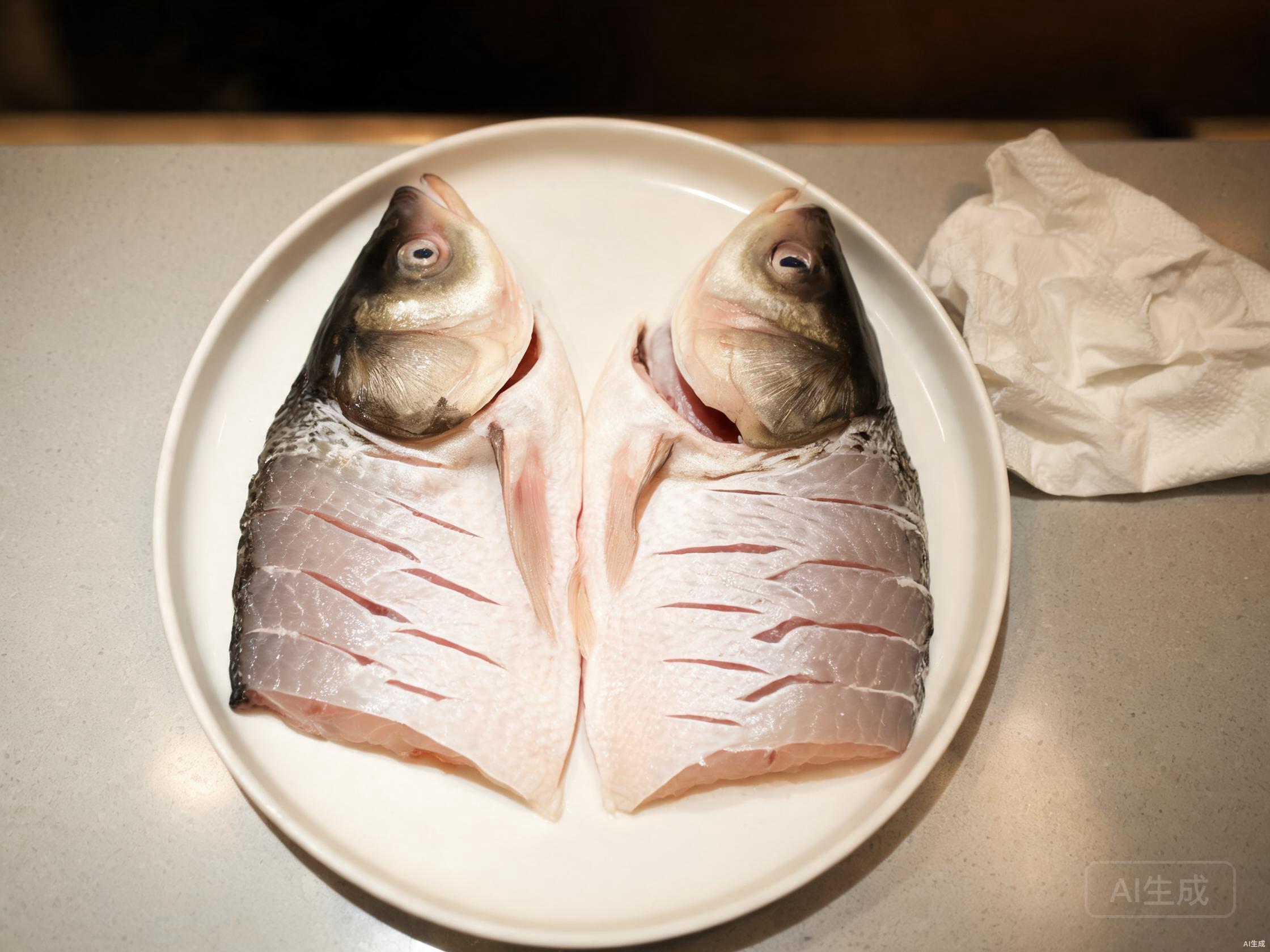Clean and prepare the fish head