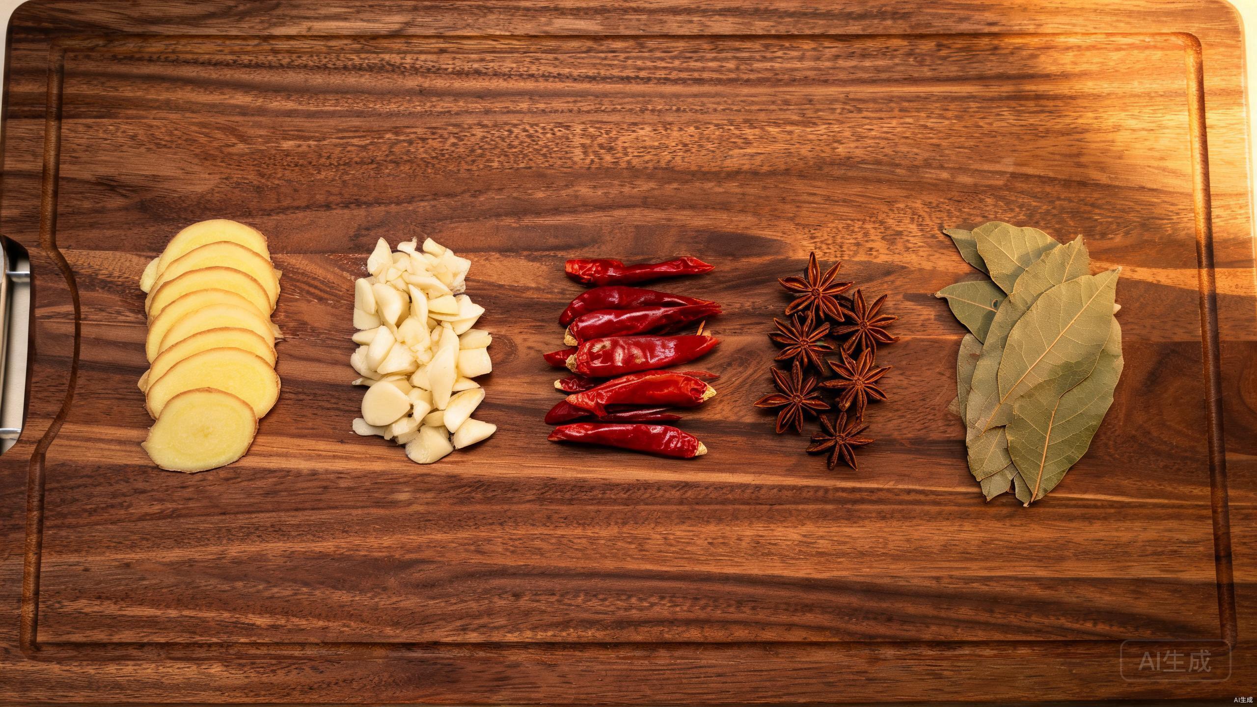 Preparing aromatics for lamb braising on a cutting board