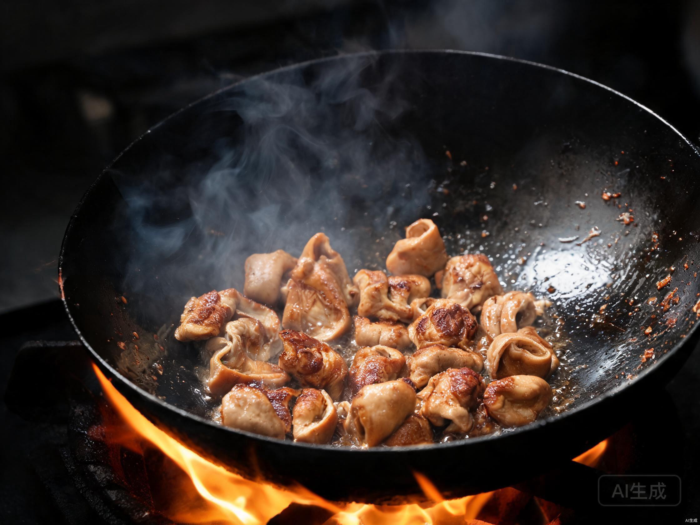 Stir-fry in a smoking hot wok