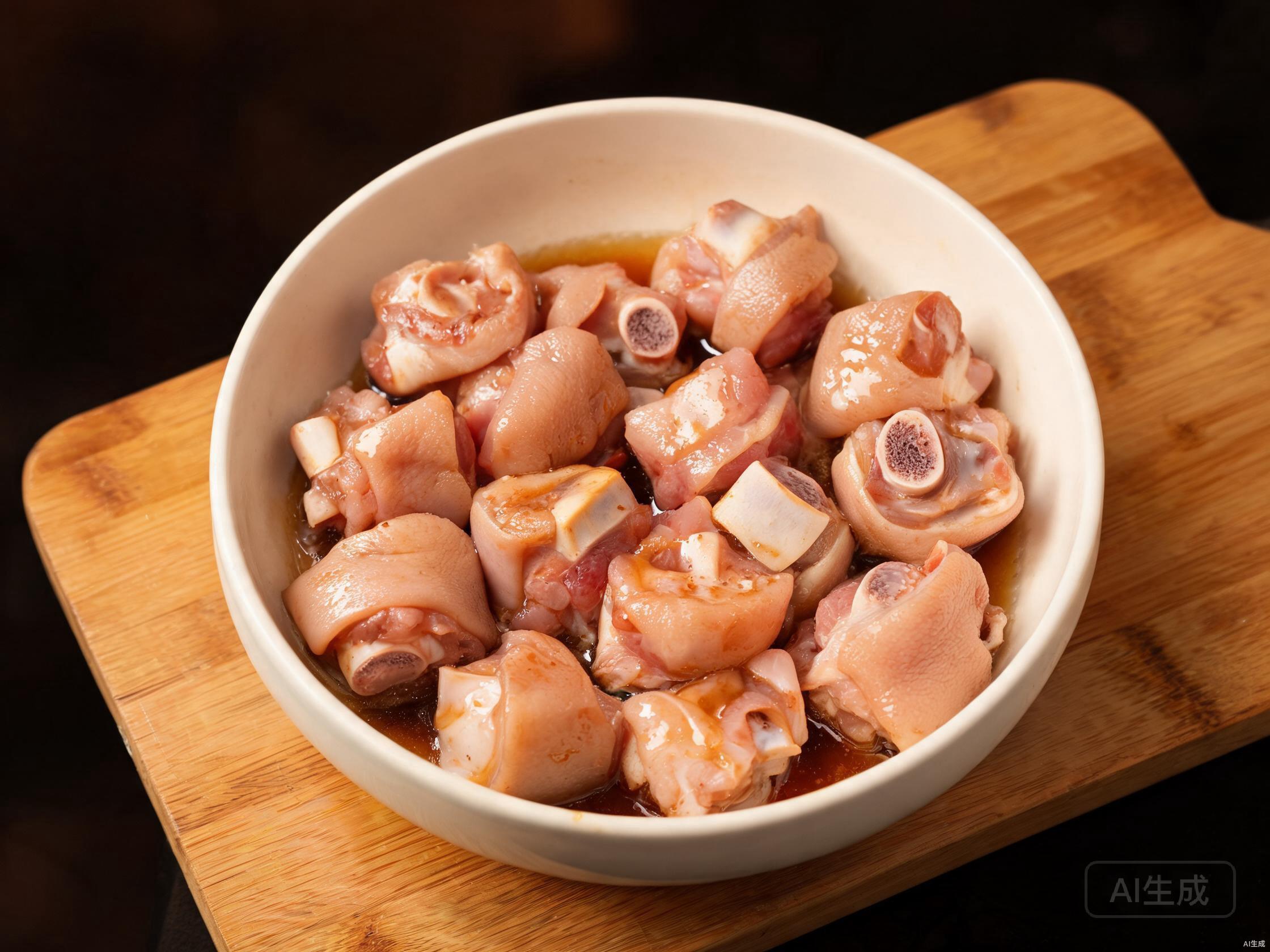 Prepare and marinate trotters