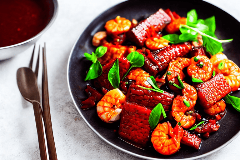 133 Cook the seafood. Turn heat to high. Add the prepared seafood to the wok. Stir-fry or braise acc