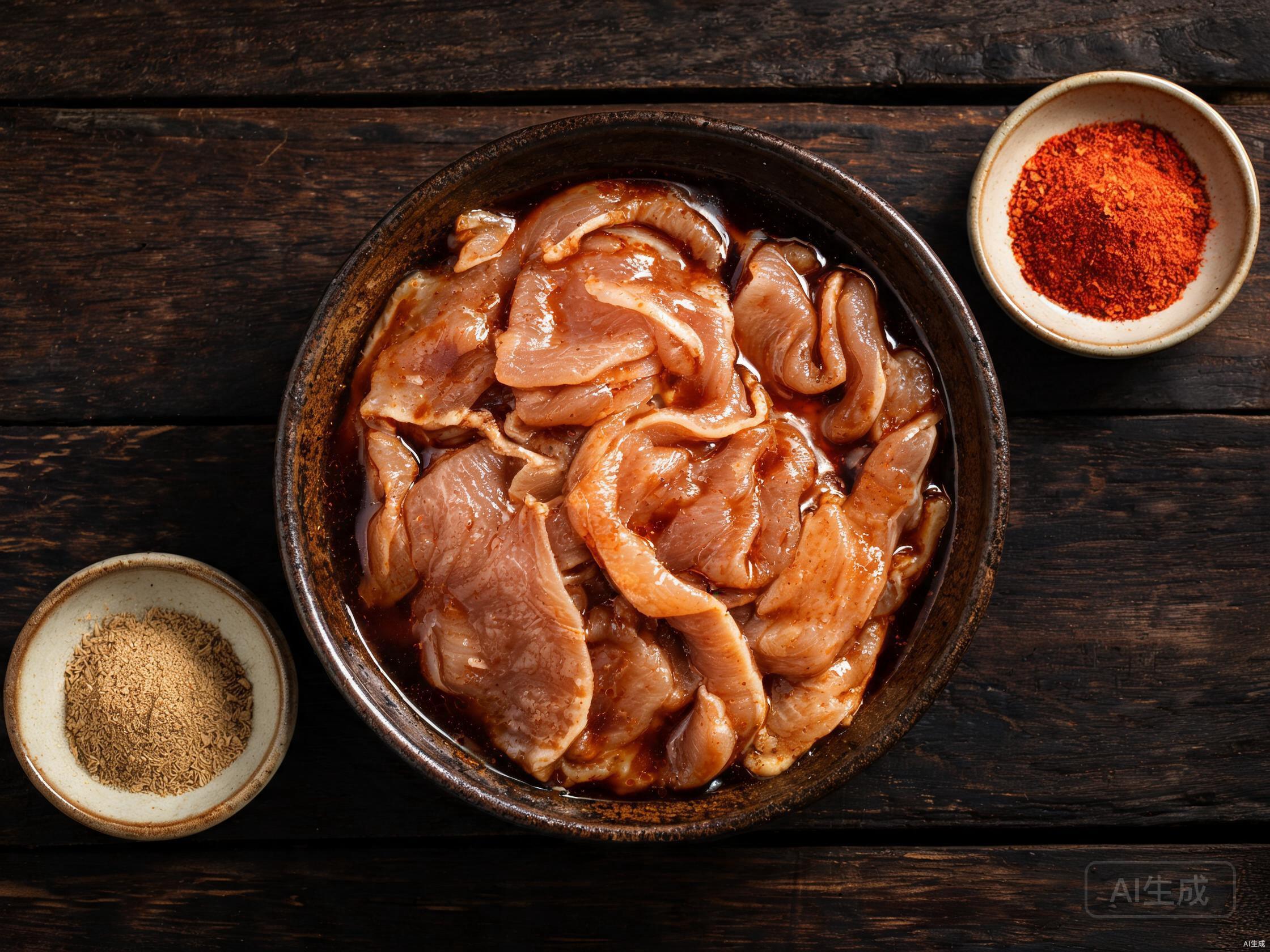 Slice and marinate the pork