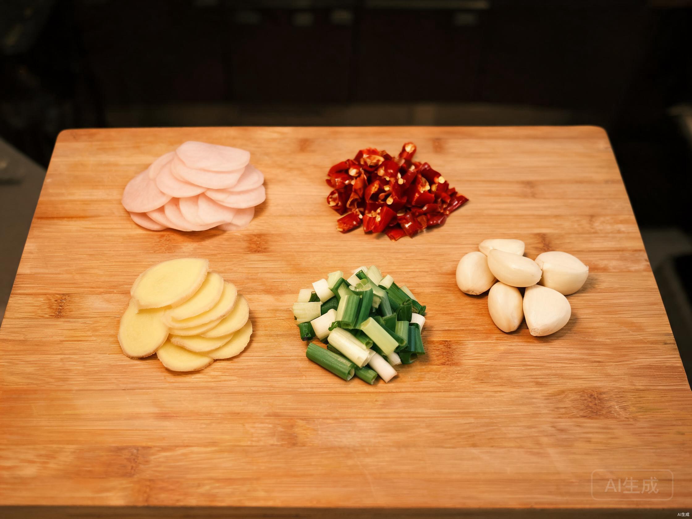 Prepare pickled radish and chilies