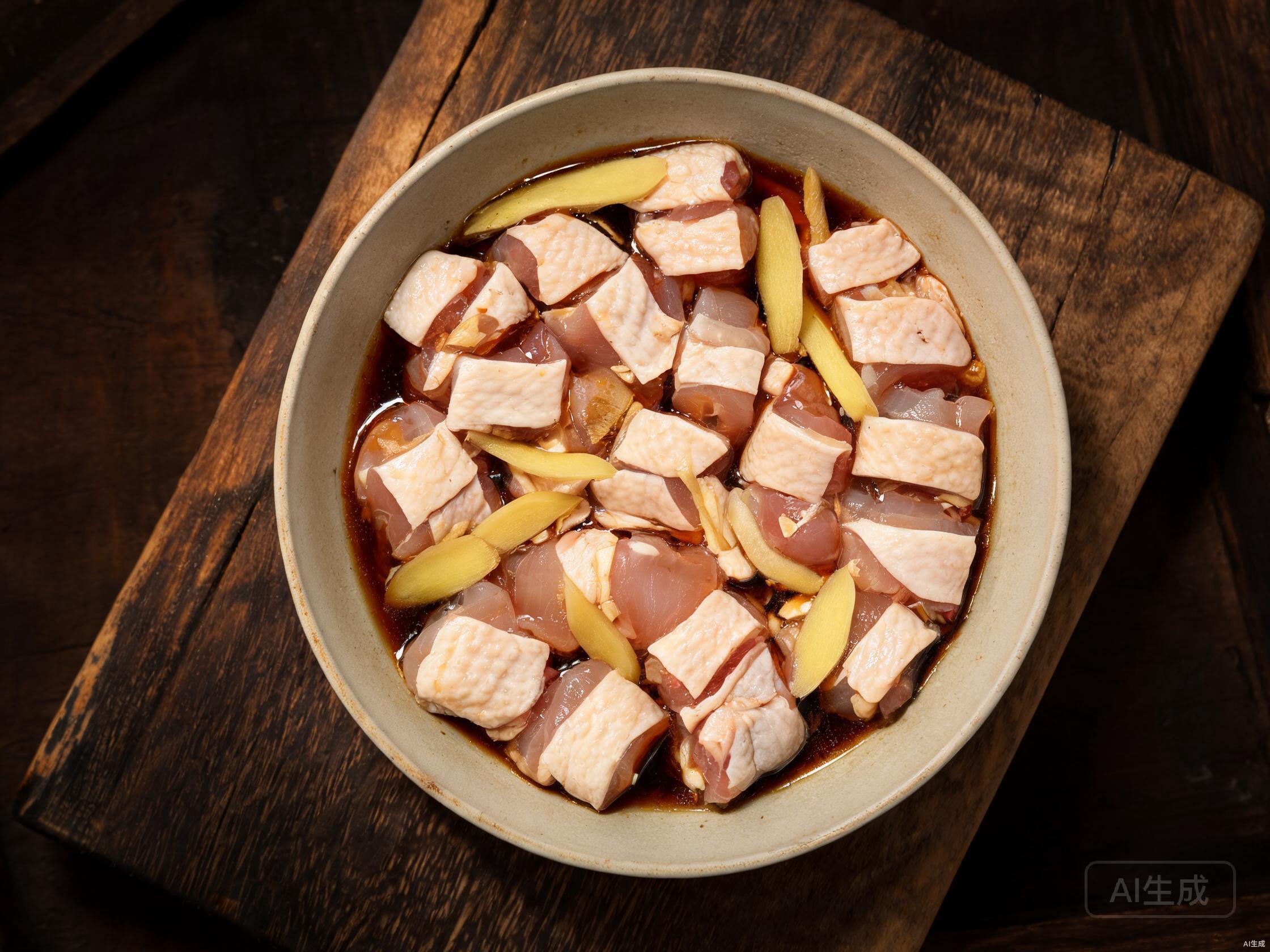 Prepare and marinate chicken pieces