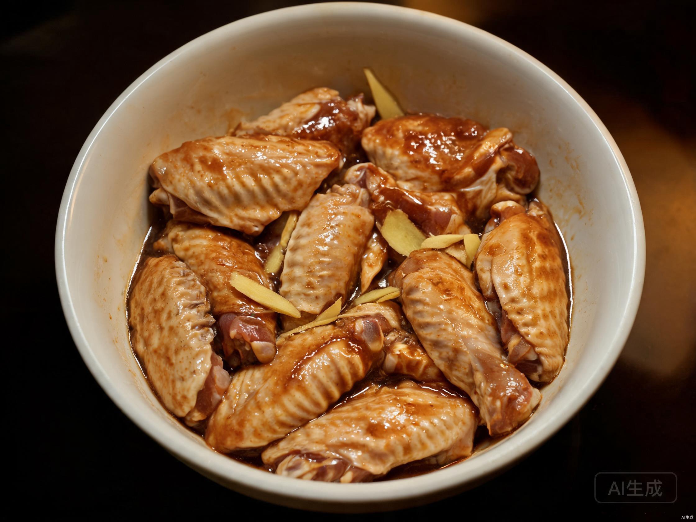 Marinate chicken wings