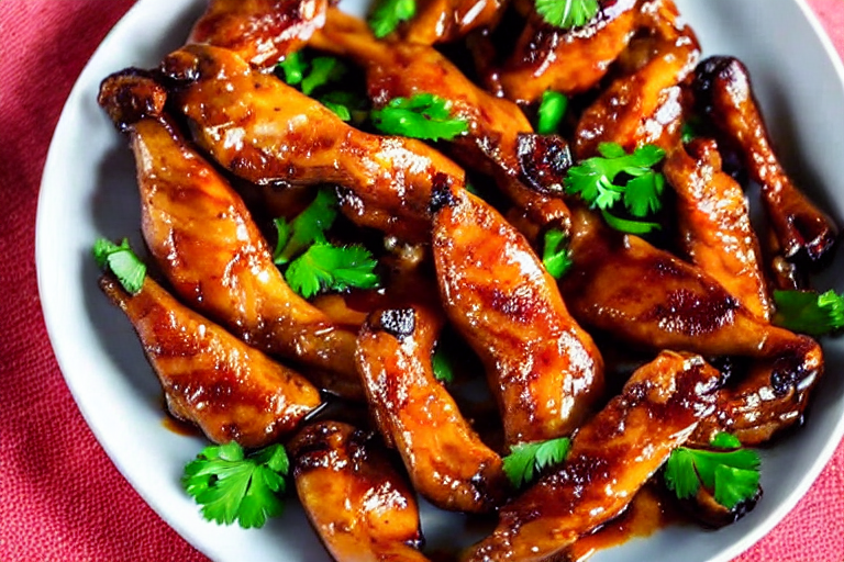 Toss and marinate. Place the prepared ingredient in a mixing bowl. Pour the dressing over the top. A