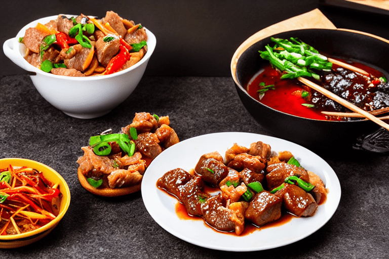 Stir-fry the meat. Heat a wok until smoking hot. Add oil, swirl to coat, then add the marinated meat