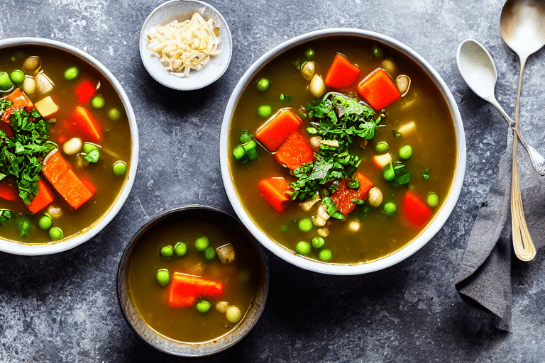 Build the broth. Heat a little oil in a pot. Add ginger slices and scallions, stir for 30 seconds. A