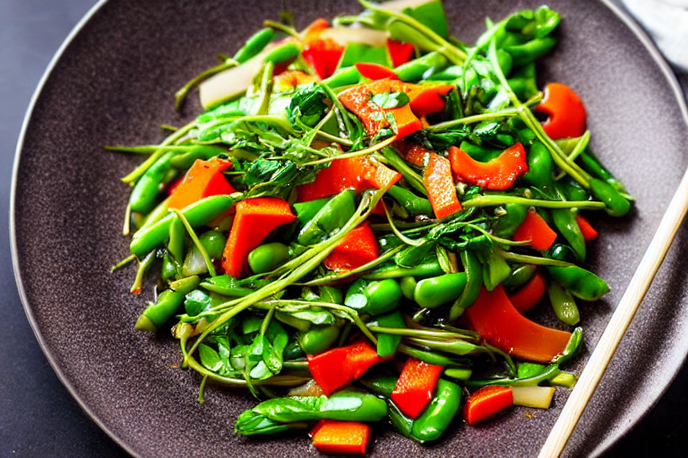 Stir-fry the vegetables. Add the main vegetables to the wok. Stir-fry over high heat for 2-3 minutes