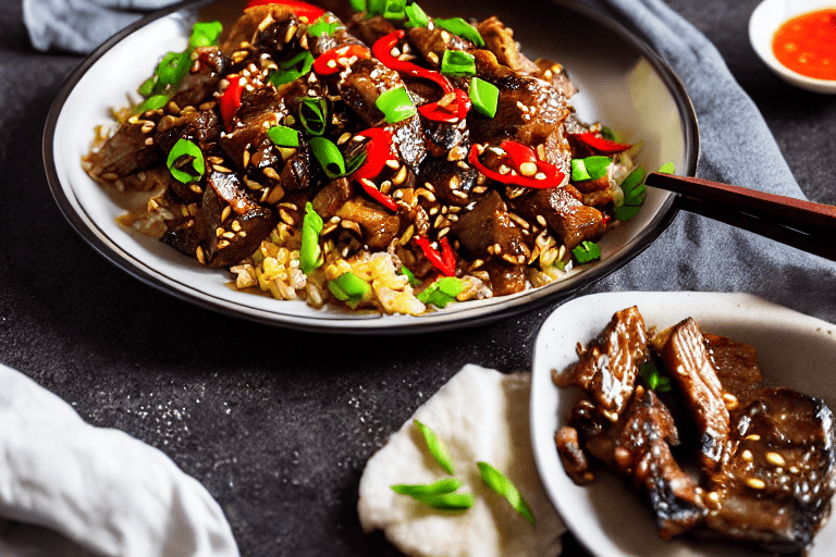Stir-fry the meat. Heat a wok until smoking hot. Add oil, swirl to coat, then add the marinated meat