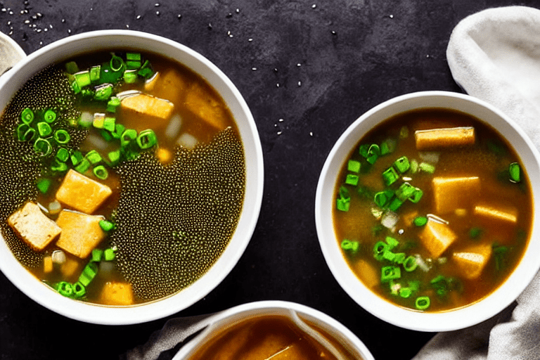 Build the broth. Heat a little oil in a pot. Add ginger slices and scallions, stir for 30 seconds. A