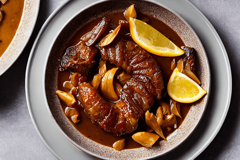 128 Add aromatics and braise. Add the ginger, garlic, star anise, cinnamon, bay leaves, and dried ch