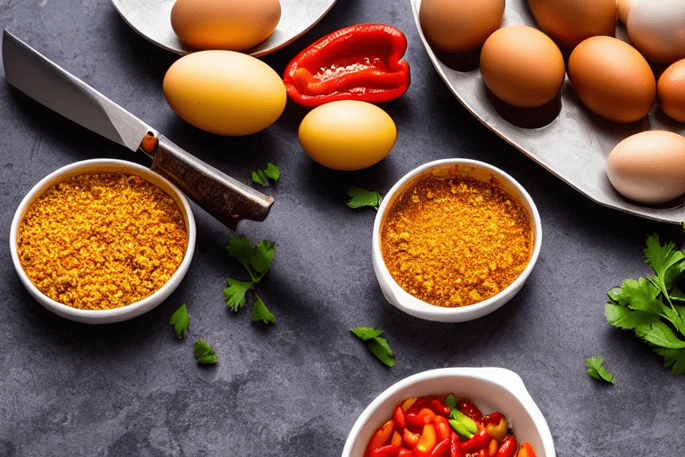 130 Slice the eggs. Using a sharp knife, cut each egg crosswise into 4 to 5 round slices, each about