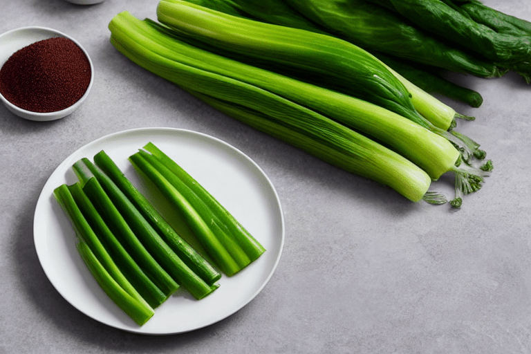 Prepare the celtuce. Peel the celtuce stem use a vegetable peeler to remove the tough outer layer, e