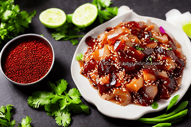 Make the dressing. In a small bowl, combine light soy sauce, rice vinegar, chili oil, sesame oil, Si
