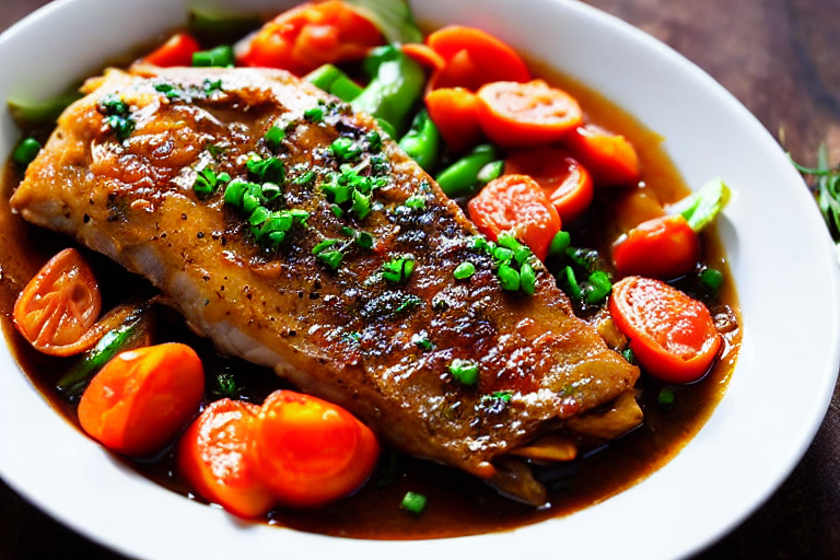 133 Pan-fry the fish. Heat 3 tablespoons of oil in a large wok or skillet over medium-high heat. Whe