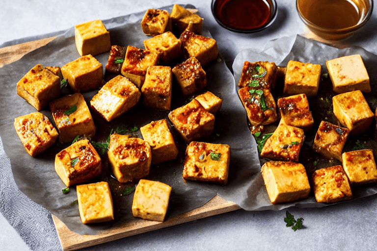119 Prep the tofu. Rinse the stinky tofu cubes briefly under water and pat them dry. Arrange them in