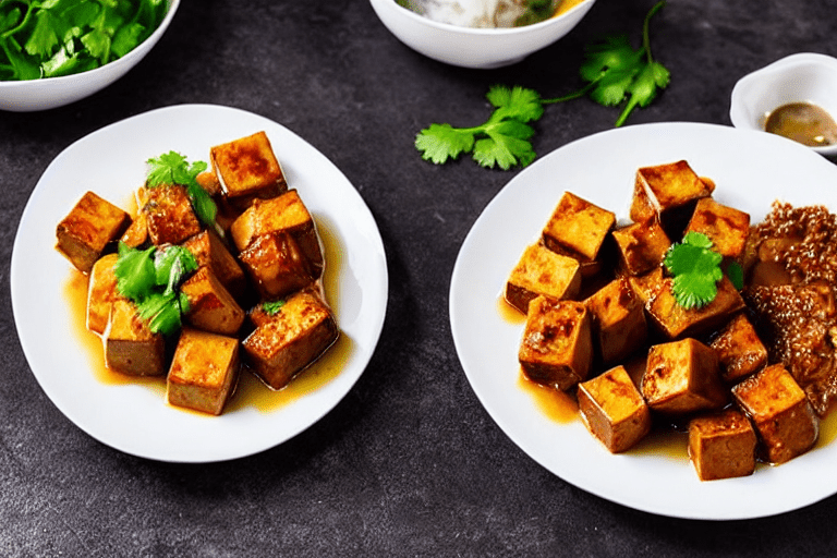 125 Top and steam. Spoon the chili mixture evenly over the tofu cubes, making sure each one gets a g