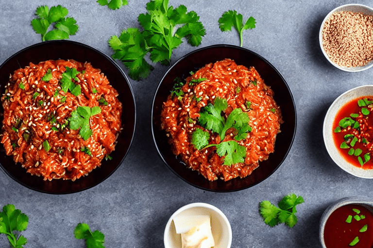 Mash the nan ru. Remove 2 cubes of fermented red rice cheese from the jar, along with 2 tablespoons