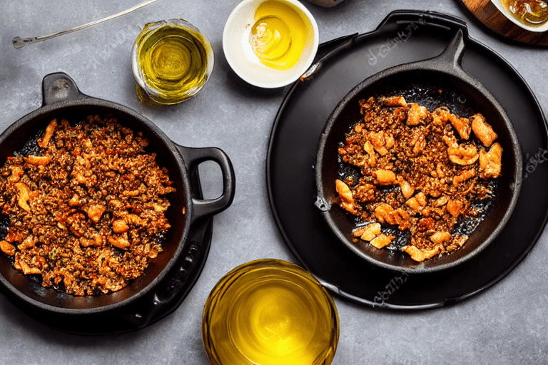 141 Fry the fish. Heat 2 tablespoons of oil in a wok over medium-low heat. Add the dried fish in a s