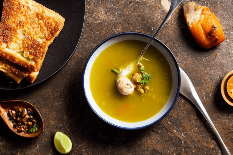133 Make the fish bone broth. Heat 1 tablespoon of oil in a large pot over medium-high heat. Add the