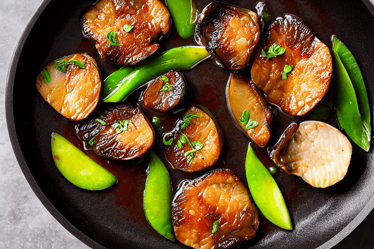 Sear and brown. Heat oil in a wok or heavy pot over medium-high heat. Add the main protein and sear