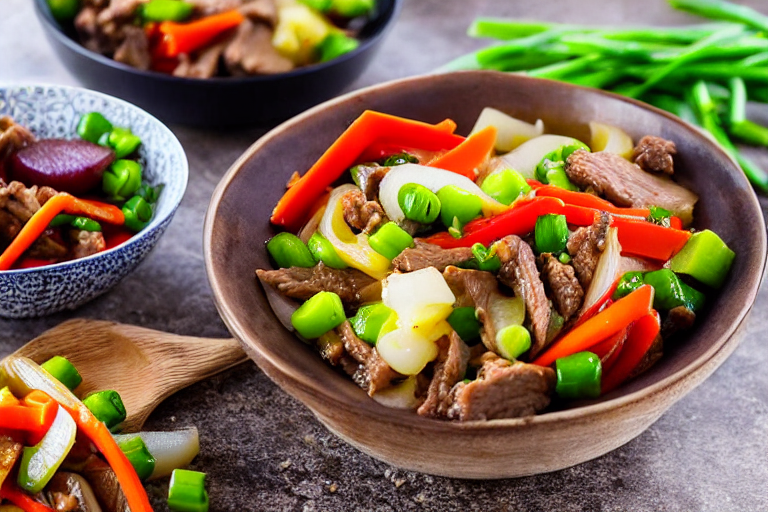 Soak the pickled vegetables. Empty about 200 g of the pickled vegetables into a bowl and cover with