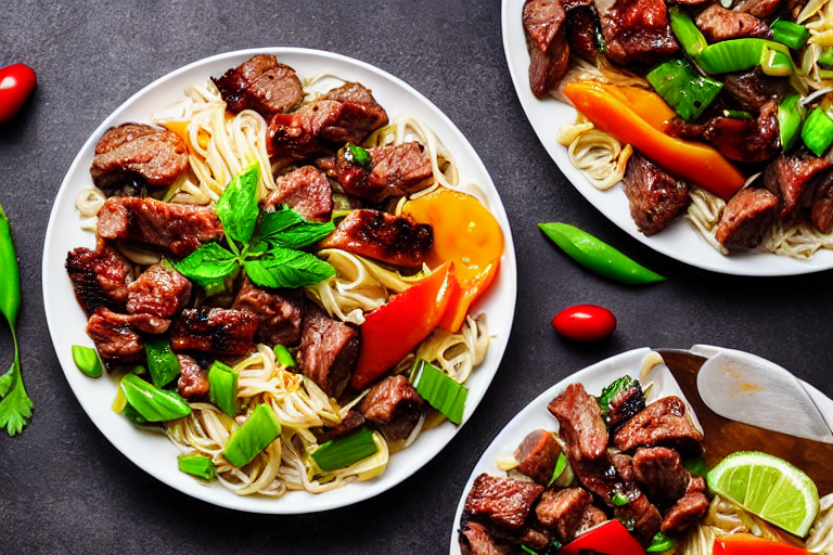Stir-fry the meat. Heat a wok until smoking hot. Add oil, swirl to coat, then add the marinated meat