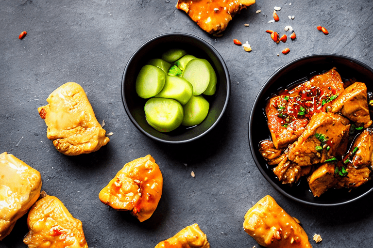 Prepare the chicken. Cut the chicken into bite-sized pieces about 3cm chunks for even cooking. Marin