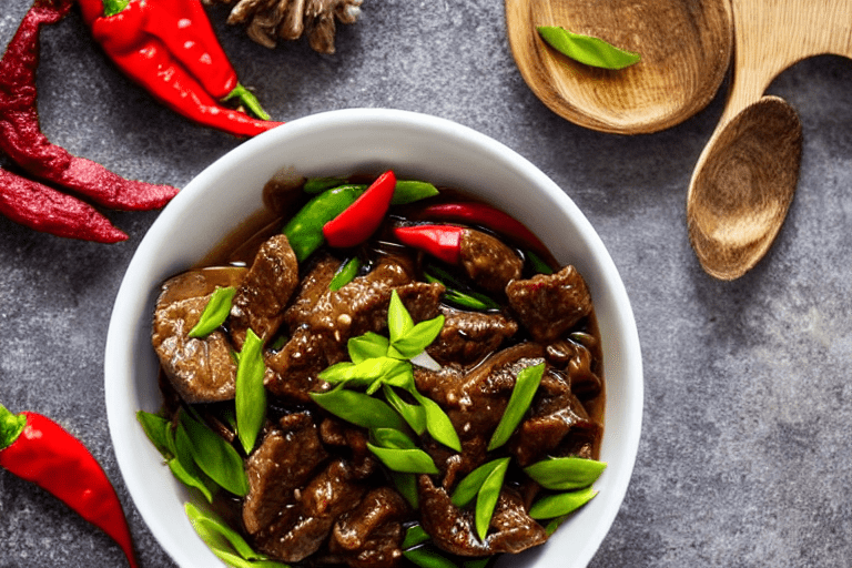 Prepare aromatics. Slice the ginger, garlic, and chilies. If using dried chilies, soak them in warm