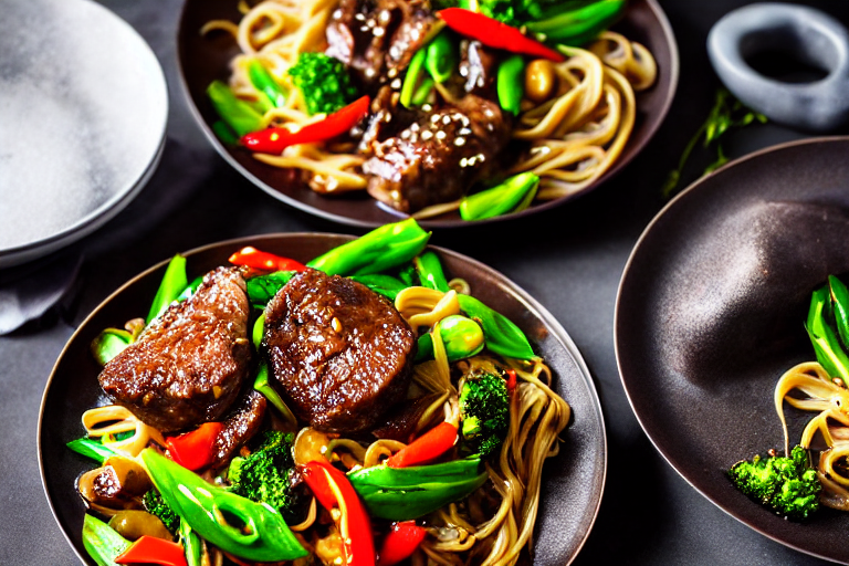 Stir-fry the meat. Heat a wok until smoking hot. Add oil, swirl to coat, then add the marinated meat