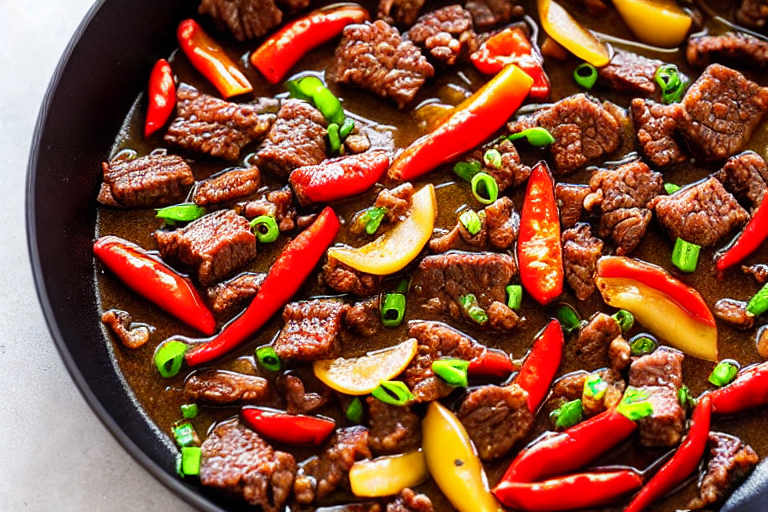 Prepare aromatics. Slice the ginger, garlic, and chilies. If using dried chilies, soak them in warm