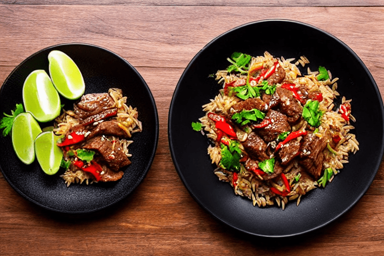 Stir-fry the meat. Heat a wok until smoking hot. Add oil, swirl to coat, then add the marinated meat