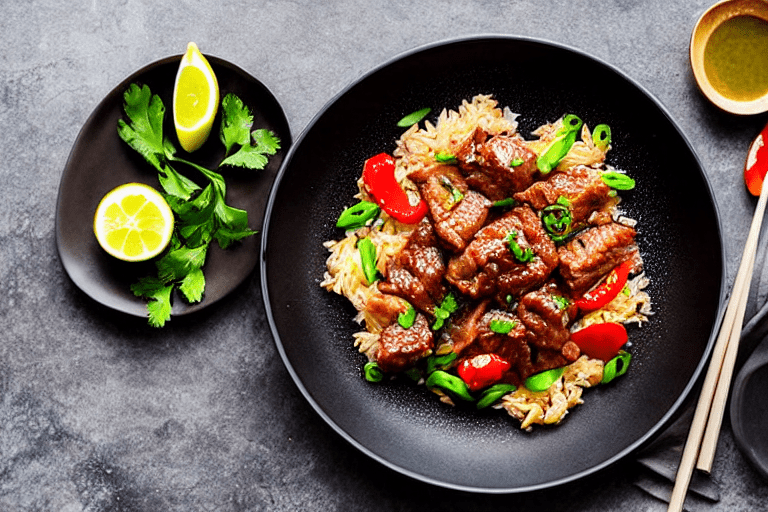 Stir-fry the meat. Heat a wok until smoking hot. Add oil, swirl to coat, then add the marinated meat