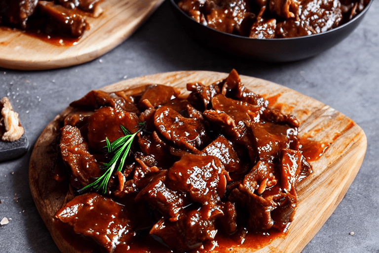 Slice and marinate. Cut the meat against the grain into thin, uniform slices about 3mm thick. This e