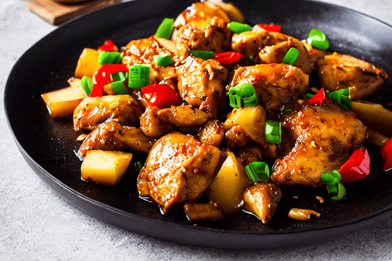 Build the flavor base. In the same wok, lower the heat to medium. Add aromatics ginger, garlic, scal