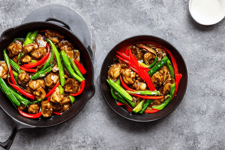 Heat the wok. Heat a wok until very hot. Add vegetable oil and swirl to coat the sides. Add dried ch