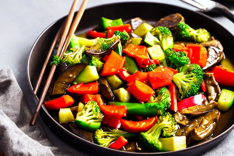 Stir-fry the vegetables. Add the main vegetables to the wok. Stir-fry over high heat for 2-3 minutes